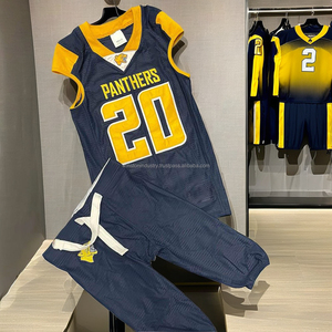 Vente en gros d'uniformes de football américain nouveau style personnalisés haut à séchage rapide avec sublimation de qualité unique - Product Image 1