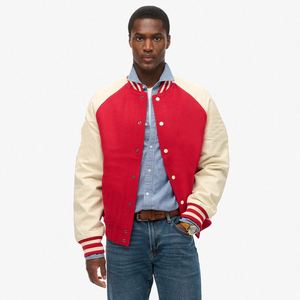 Chaqueta Universitaria de Punto para Hombre, Abrigada para Invierno, con Logotipo Bordado en la Parte Delantera, Talla Grande, Transpirable, Resistente al Viento, Diseño Personalizable - Product Image 3