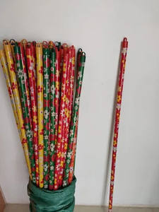 Manches de balai en bois avec revêtement imprimé floral, décoratifs et durables - Product Image 3