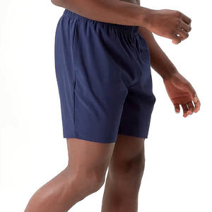 กางเกงขาสั้นออกกำลังกายน้ำหนักเบาสำหรับผู้ชายกางเกงขาสั้นสำหรับใส่วิ่งกีฬาถักทรงโอเวอร์ไซส์ผ้าย้อมสีพื้น - Product Image 2