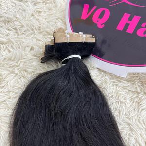 Extensiones de cabello virgen de cinta recta natural más vendidas para mujeres negras Cabello humano de alta calidad de Vietnam - Product Image 4