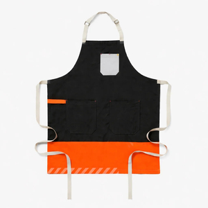 Delantal de Lona sin Mangas Marrón Naranja con Múltiples Bolsillos, Resistente al Agua, para Limpieza, Estilo Tejido - Product Image 2