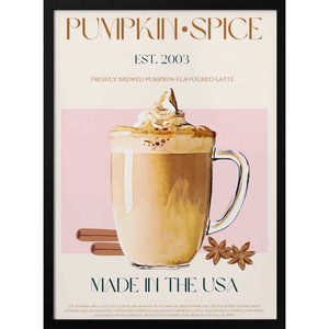 Autumn Wall Decor Pumpkin Spice Latte <b>Poster</b> Delighting in the Latte's Warm Spiciness - Product Image 3