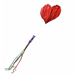Cometa de una Línea en Forma de Corazón con Línea de 30 Metros, 160 x 180 cm, Cono de Viento de 450 cm - Product Image 1