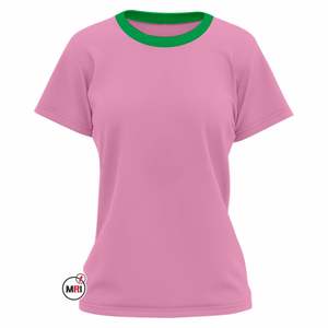 เสื้อยืดผ้าฝ้าย100% สำหรับฤดูร้อนเสื้อยืดแห้งเร็วสำหรับผู้ชายผู้หญิงสีชมพูสีเขียว - Product Image 2