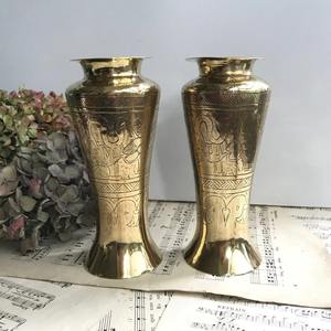 แจกันและกระถางดอกไม้โลหะขัดเงาสไตล์โบราณหรูหราอุปกรณ์ตกแต่งบ้านและห้อง - Product Image 4