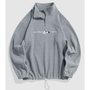 2025 sudadera con cremallera personalizada para hombre, sudadera informal de talla grande con media cremallera, sudadera cortavientos de cuarto para hombre - Product Image 1