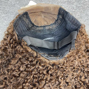 Perruques bouclées birmanes brutes Super Double Drawn cheveux vierges vietnamiens bruns avec HD transparent pour perruque de grade a - Product Image 2