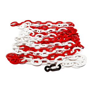 Chaîne en plastique de type garde-corps de 25 m, 8 mm, couleur rouge-blanc - Product Image 2