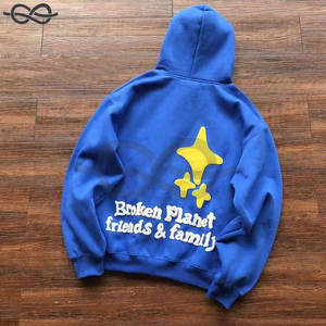 Oem Hip Hop Hombres Campus Gótico Harajuku Casual Sudadera Streetwear Moda Unisex Moda Puff Impresión Sudadera con capucha de gran tamaño - Product Image 4