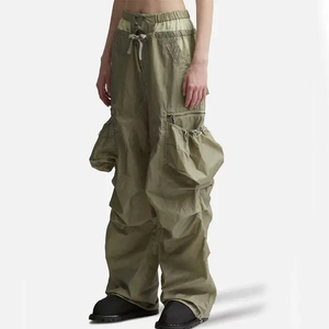 Custom Men's Lightweight 100% Nylon Track <b>Pants</b> High Waist Pocket <b>Parachute</b> Sweat Trousers Double Waist - Product Image 3