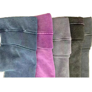 Conçu sur mesure hommes grande taille recadrée à capuche épaule tombante lavé à l'acide en relief 100% français coton polaire détresse Unique - Product Image 3