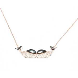 NUSRET Collar con Colgante de Ala de Ángel en Plata de Ley 925, con Zirconia Blanca y Tecnología de Incrustación en Bisel, Diseño Minimalista - Product Image 5