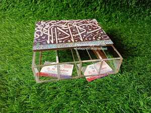 Acrylique Bois Arabe Calligraphie Desgein Chocolat Boîte Eid Ramdan Spécial Cadeau Emballage Boîte Style Arabe Nouvelles Boîtes Aryliques - Product Image 3