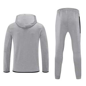 Ropa deportiva con logotipo personalizado, chándales de entrenamiento físico para gimnasio, conjunto de dos piezas para hombre, chaqueta con cremallera, traje de pantalón para correr para hombre - Product Image 2