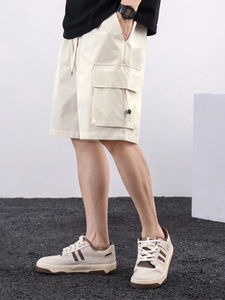 Venta al por mayor de los hombres de verano al aire libre de algodón medio pantalones cortos de carga de 6 bolsillos - Product Image 3