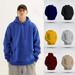 Otoño Invierno sudaderas con capucha para hombre 100% algodón manga suelta Color sólido Streetwear Fitness diseño Casual moda hombres llegadas - Product Image 4
