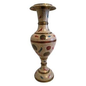 OEM ODM Vase à fleurs en laiton personnalisé de grande taille antidérapant pour sol Vase à fleurs décoratif en laiton de luxe Création artisanale indienne - Product Image 4