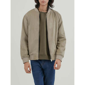 CASTON Regular Fit <b>Suede</b> <b>Jacket</b> Water Proof Zippered Leather Reversible for Spring Autumn Streetwear College Style ODM Sizes XS - Product Image 1