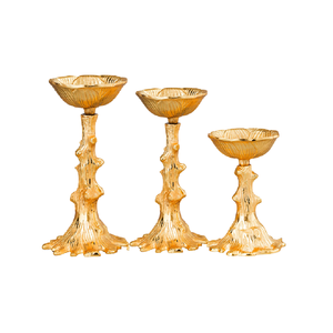 Soporte de vela individual de Metal de Pilar Alto de diseño personalizado hecho a mano soporte de vela de Color plateado de tallo largo para Navidad Pascua - Product Image 2