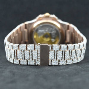 Haute Qualité À La Main Marque Réglage Glacé Mâle Femelle Automatique De Luxe En Acier Inoxydable ETA Mouvement 3BAR Résistant À L'eau Fine - Product Image 3