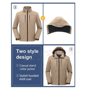 Chaqueta Softshell de buen Material con etiqueta privada, su propio LOGOTIPO, suministro de fábrica, chaquetas Softshell personalizadas de alta calidad para hombres - Product Image 3