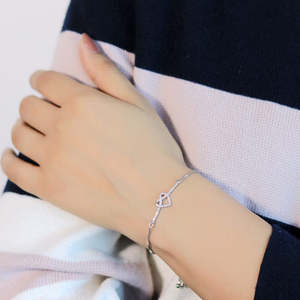 NOVAMART Fine Zarkan Infinity Heart Charm <b>Bracelet</b> Vintage Silver Stainless Steel <b>Copper</b> Geometric Religious Style Gift for Occa - Product Image 2