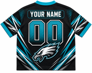 Maillot de football américain Sinewy Sports, col en V, maille sublimée, 100% polyester, évacuation de l'humidité, unisexe, adulte, manches courtes - Product Image 2