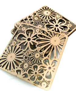 Sous-verres en bois découpés au laser style Zen Asiatique pour verres à thé, café et vin – Design moderne de haute qualité pour la maison, la table et la vaisselle - Product Image 2