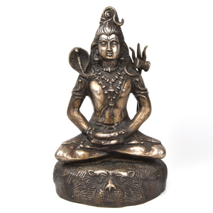 Sculptures anciennes en laiton indien faites à la main Bronze Lord Shiva Figurine Statue Home Decor Articles cadeaux Hauteur: 46.22 CM SMG-279 - Product Image 6