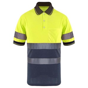 Workwear Polo Shirts Custom Uniforms Reflective Half Sleeve Polo Collar Cotton/Polyester Breathable Unisex Polo Shirts For Sale - Product Image 2