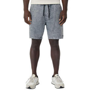 Pantalones Cortos de Mezclilla Estilo Verano con Parche Personalizado, Logotipo de Alta Calidad, Fabricante Vintage, 100% Algodón, Lavado Ácido para Hombre - Product Image 1