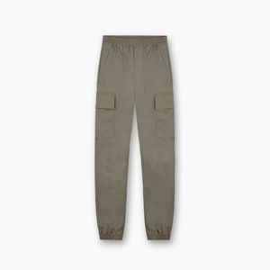 Pantalon cargo à revers tendance pour hommes Black Stone Olive avec poignets réglables et poches spacieuses - Product Image 1