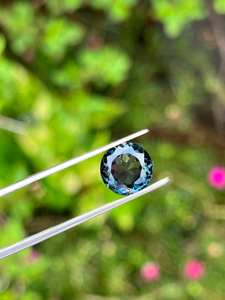 100% Topacio Azul Londres genuino y Natural redondo 4,20 quilates piedra suelta perfecta para anillo joyería collar colgantes piedras preciosas sueltas - Product Image 4