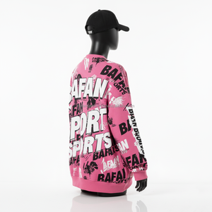 Sudadera Extra Grande para Mujer, Felpa de Algodón, 320 GSM, Estampado Completo, Diseño Gráfico Atrevido, Impresión Serigráfica, Logotipo Personalizado, Sudaderas Transpirables para Mujer - Product Image 5