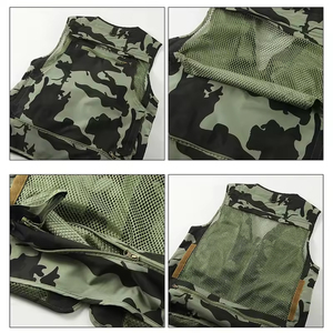 Chaleco multibolsillo transpirable personalizado para hombre con bolsillos Oem Service Trending Chaleco verde de camuflaje de alta calidad para hombre - Product Image 5