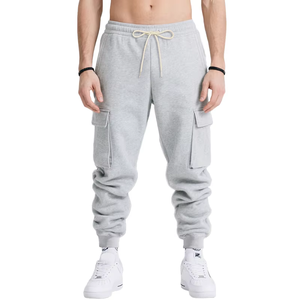 Pantalon de jogging décontracté pour homme Nay1il, automne, sport, vêtements de travail, taille élastique, coupe ample, multi-poches, devant plat, 100% - Product Image 5