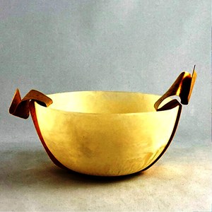 Buy Turned Wood Vessel Blue Resin Wood & Resin Bowl Online at Best Price Custom Product Size Made in India - Product Image 2
