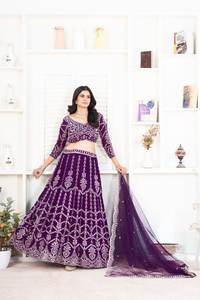 Achetez la tradition de style pakistanais avec notre exquise collection Lehenga Choli disponible au prix de gros auprès de l'exportateur indien - Product Image 2