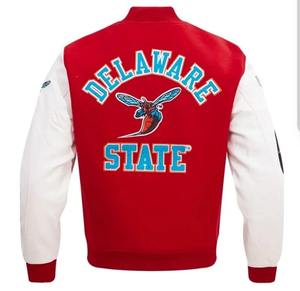 Chaqueta universitaria de mezcla de lana de gran tamaño de moda chaqueta de béisbol bordada para venta al por mayor - Product Image 6