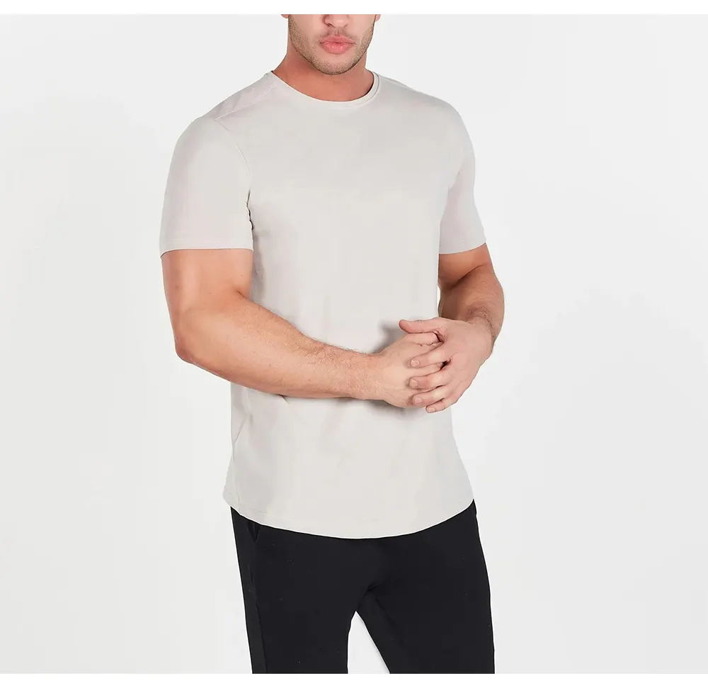 Hochwertiges Body Fit Herren Slim Fit Shirt Muscle Slim Fitted Gym T-Shirt 95% Baumwolle 5% Spandex made in Pakistan