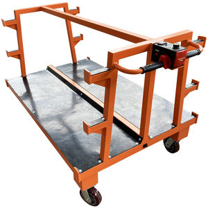 वाटरप्रूफ इलेक्ट्रिक फोर-व्हील फोल्डेबल स्टेनलेस स्टील प्लेटफॉर्म ट्रॉली 500 किलोग्राम क्षमता भारी शुल्क ओम गोदाम ट्रक उपकरण के लिए - Product Image 2