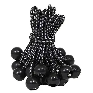 Vietnam Factory 4mm 6" tarps tie down bungee cord ball,good elastic latex canopy lashing bungee loop,bungee stopper ball beads