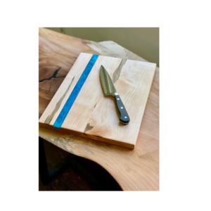 Planche à découper élégante en bambou avec planche à fromage de table de cuisine de qualité en résine PC avec poignée - Product Image 6