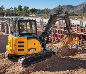 รถขุดตีนตะขาบขนาดเล็ก John Deere 60G มือสอง ระบบไฮดรอลิก สำหรับงานก่อสร้างและจัดสวน - Product Image 1