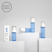 Flacon compte-gouttes en PETG pour soins de la peau, crème cosmétique, huile pour le visage, sérum, essence, 30ml, 40ml, 50ml, 60ml, en plastique rigide YO-A/B/C/D