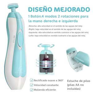 Cortauñas Eléctrico 8 en 1 para Bebés, Aparatos para Recortar Uñas de Forma Segura y Fácil - Product Image 5