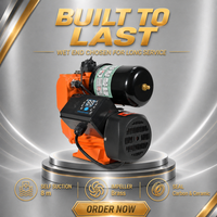Pompa Booster Self Priming 390W dengan Layar Digital Cerdas, Proteksi Otomatis Kekurangan Air, Pompa Tekanan Pipa Rumah Tangga