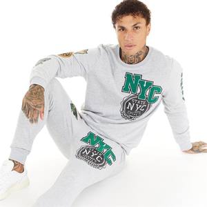 2023 sudadera y pantalón conjunto de dos piezas 100% algodón Digital impreso hombres chándales casuales personalizados invierno algodón Unisex - Product Image 4