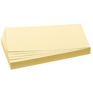 Tarjetas de Moderación de Papel Amarillo 100% Reciclado, 20.5 x 9.5 cm, 130 g/m², 500 Unidades/Paquete, FRANKEN - Product Image 1